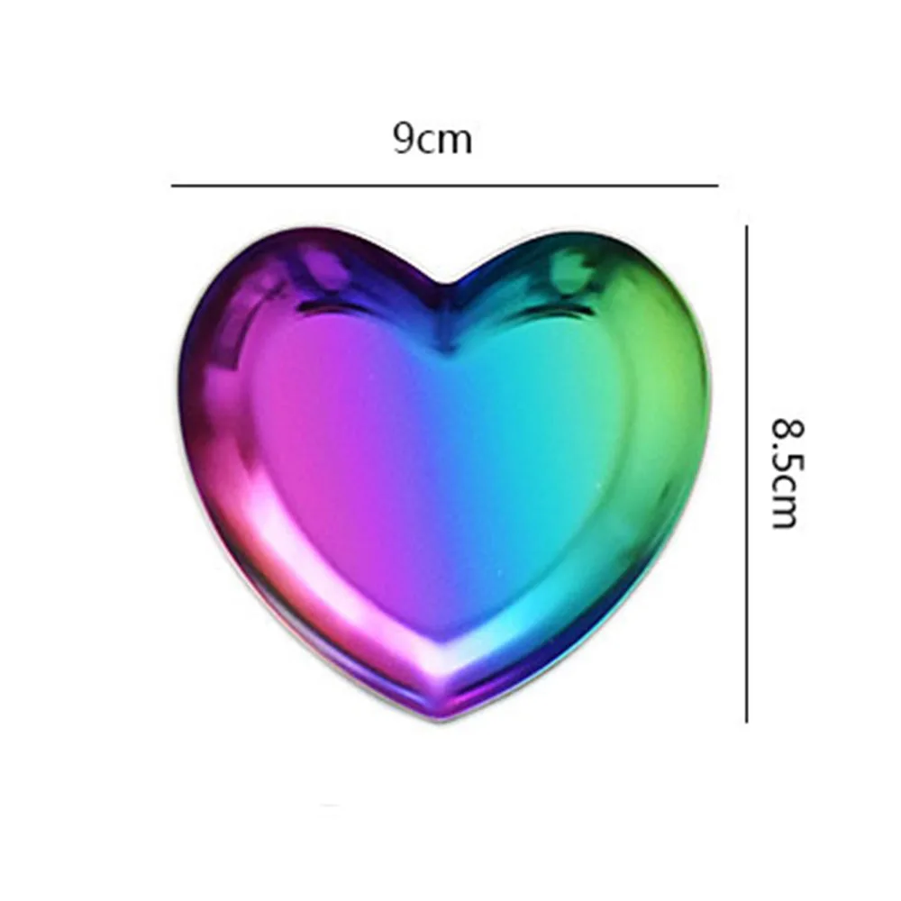 Металлический поднос для хранения в форме сердца простые мини-подносы виде