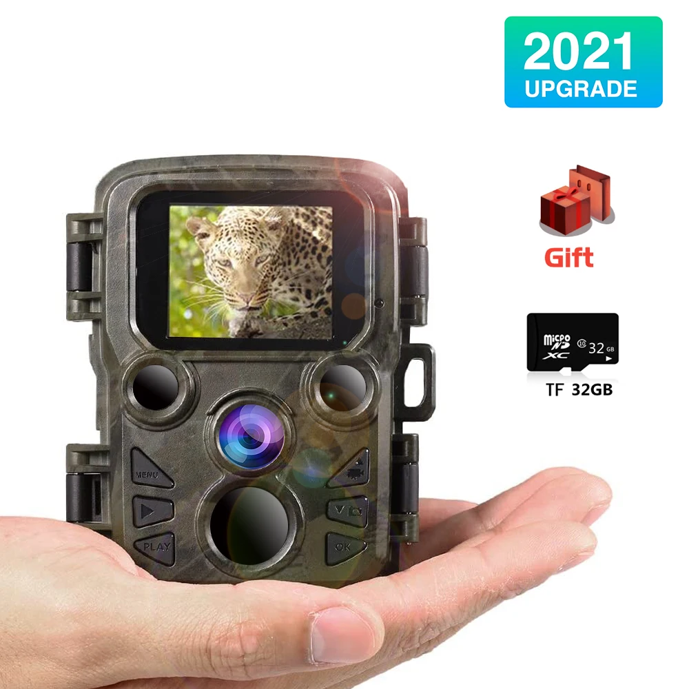 

Outdoor Mini Trail Camera 4K HD 20MP 1080P Infrared Night Vision Motion Activated Hunting Trap Game IP66 Waterproof Wildlife Cam