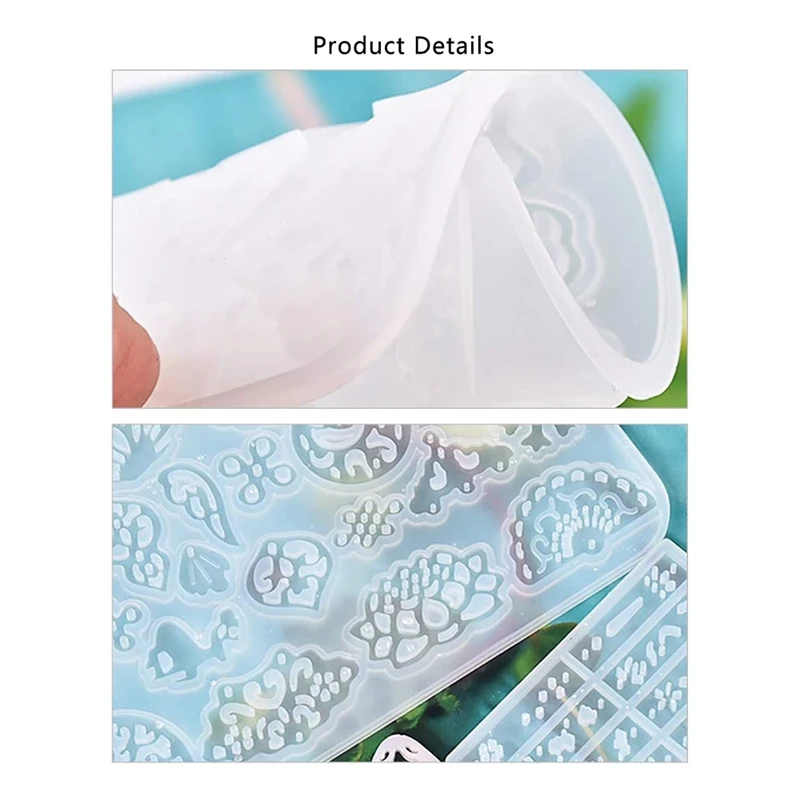 

2 Pack Earring Resin Molds Jewelry Epoxy Resin Casting Silicone Molds Resin Jewelry, Pendant, Resin Crafts DIY