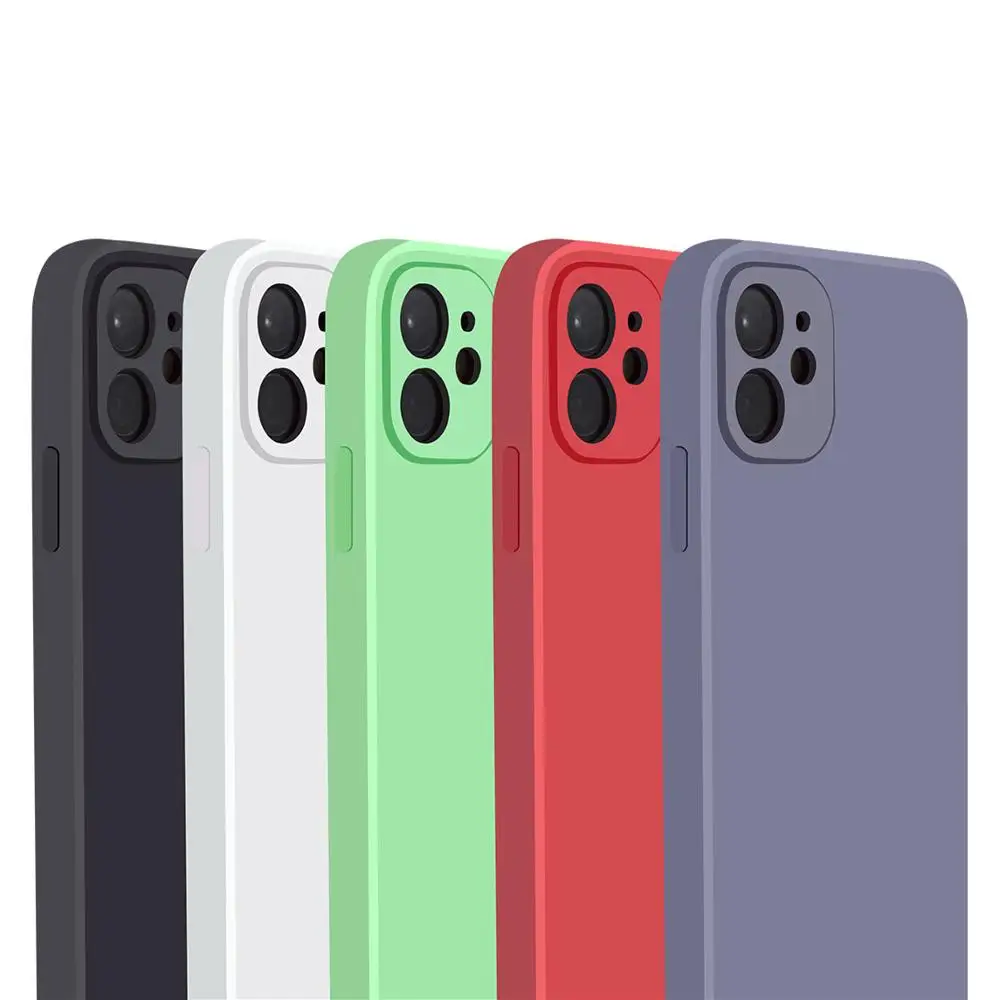 

Роскошный квадратный мягкий чехол из жидкого силикона для iPhone 11 Pro X XR XS Max 7 8 6 6s Plus 7Plus SE 2020, Оригинальный чехол для телефона
