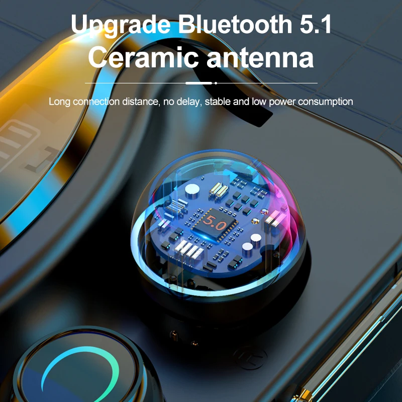 Наушники -вкладыши TWS Bluetooth наушники 5 1 Беспроводной Headphons Hi- Fi IPX7