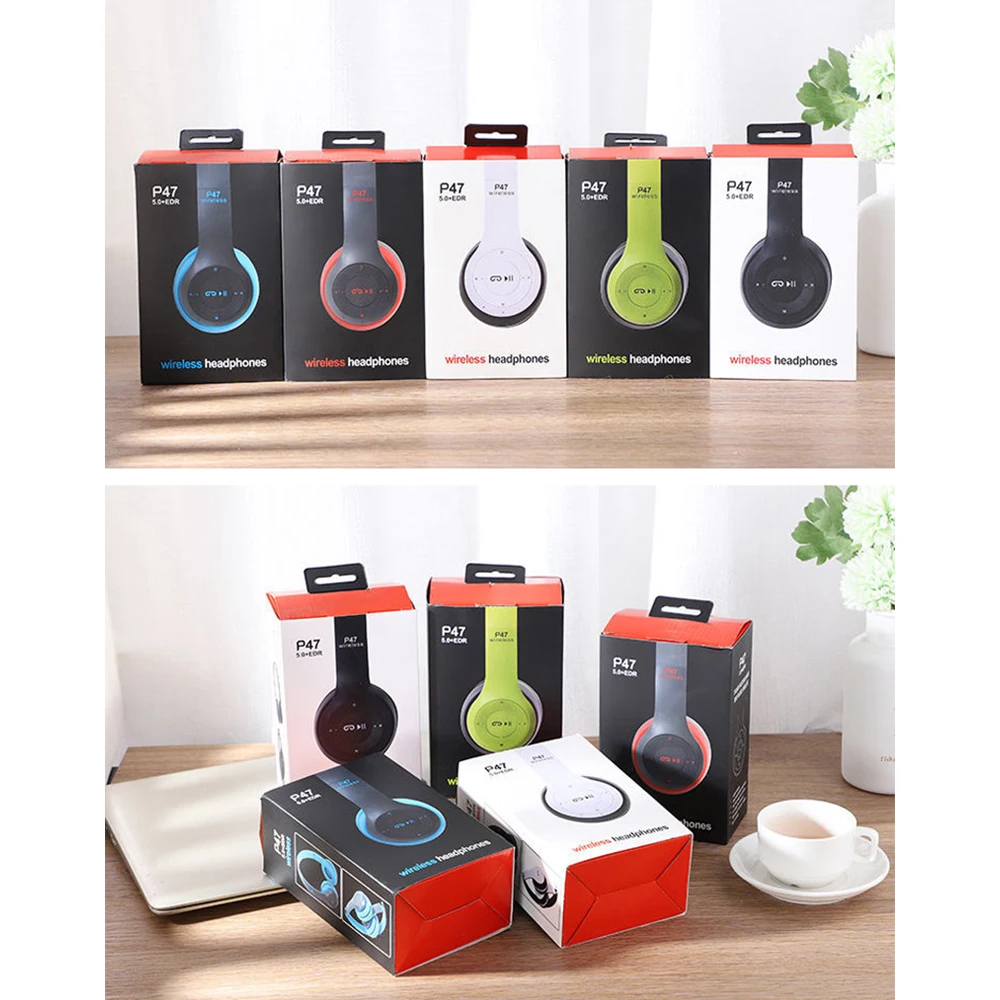 Wireless Headphones Bluetooth 5.0 Foldable Headset Music Stereo Headphone Support TF Card FM Radio for Phone PC Tablet Gift | Электроника