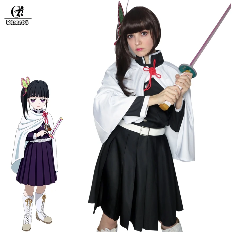 

ROLECOS Anime Demon Slayer Cosplay Tsuyuri Kanawo Women Cosplay Costume Kimetsu no Yaiba Women Full Set Halloween Costume