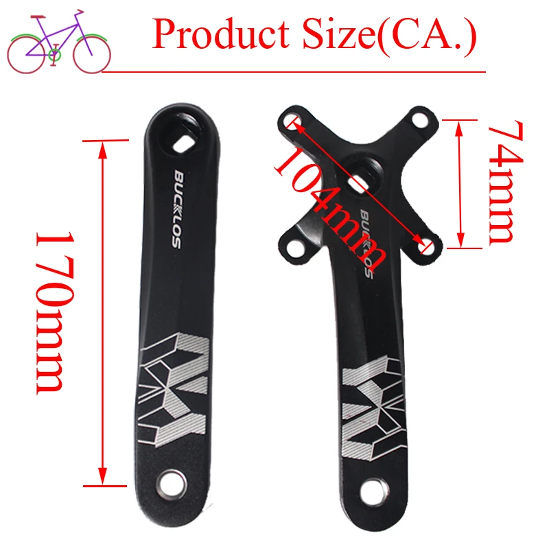 

MTB Bicycle Crank 104BCD Crank Arm 170 Road Bike Crankset Parts Wide Wheel Mountain Bike Parts Accessories