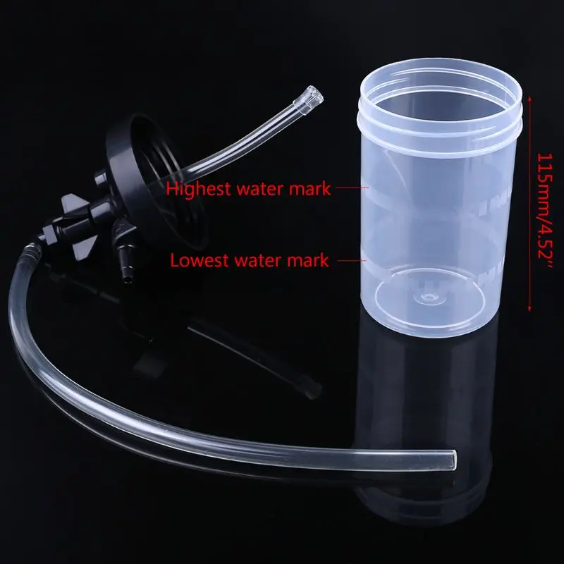 

203F Oxygen Bubbler Bottle - Humidity Humidifier Water Bottle and Tubing Connector Elbow 12" for Oxygen Concentrator