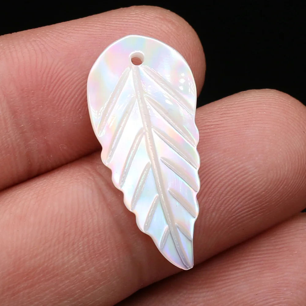 

5PCS 2021Natural Freshwater Shell Leaf-shaped Pendant Loose Bead Handmade Crafts Making DIY Necklace Earring Jewelry Accessories