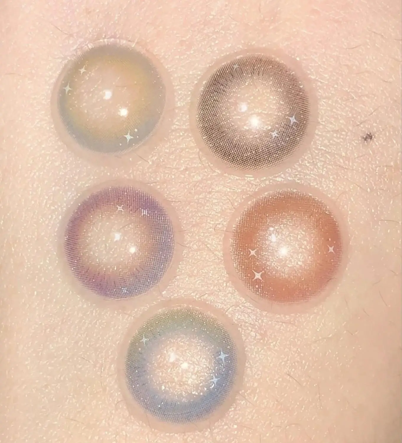 

EASYCON little star blue unique Eyes Cosmetic small beautiful pupil Colored Contact Lenses exclusive Yearly Eye Makeup Degree