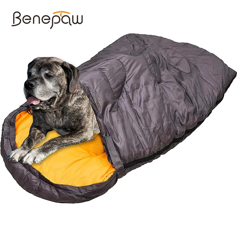 Best Benpaw cama de dormir confortável para cachorro, bolsa de dormir portátil, à prova d água, pequena, de lã, interna, para acampamento, mochilão, fácil de limpar
