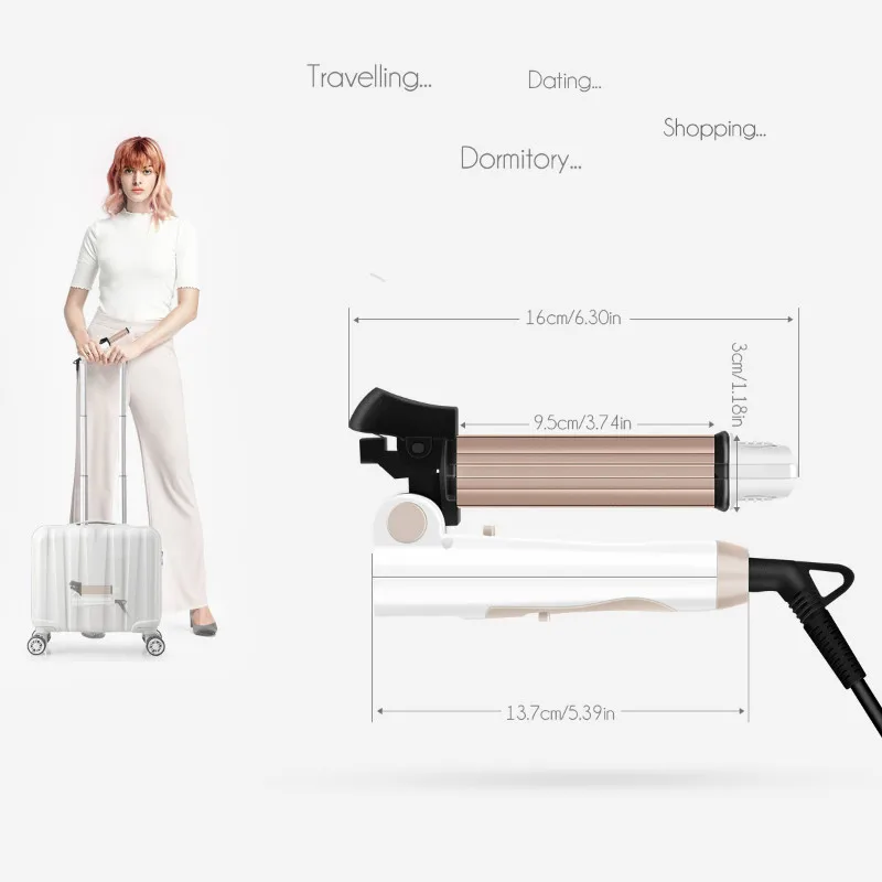 3 в 1 Многофункциональный складной мини выпрямитель для волос|Утюжки выпрямления|