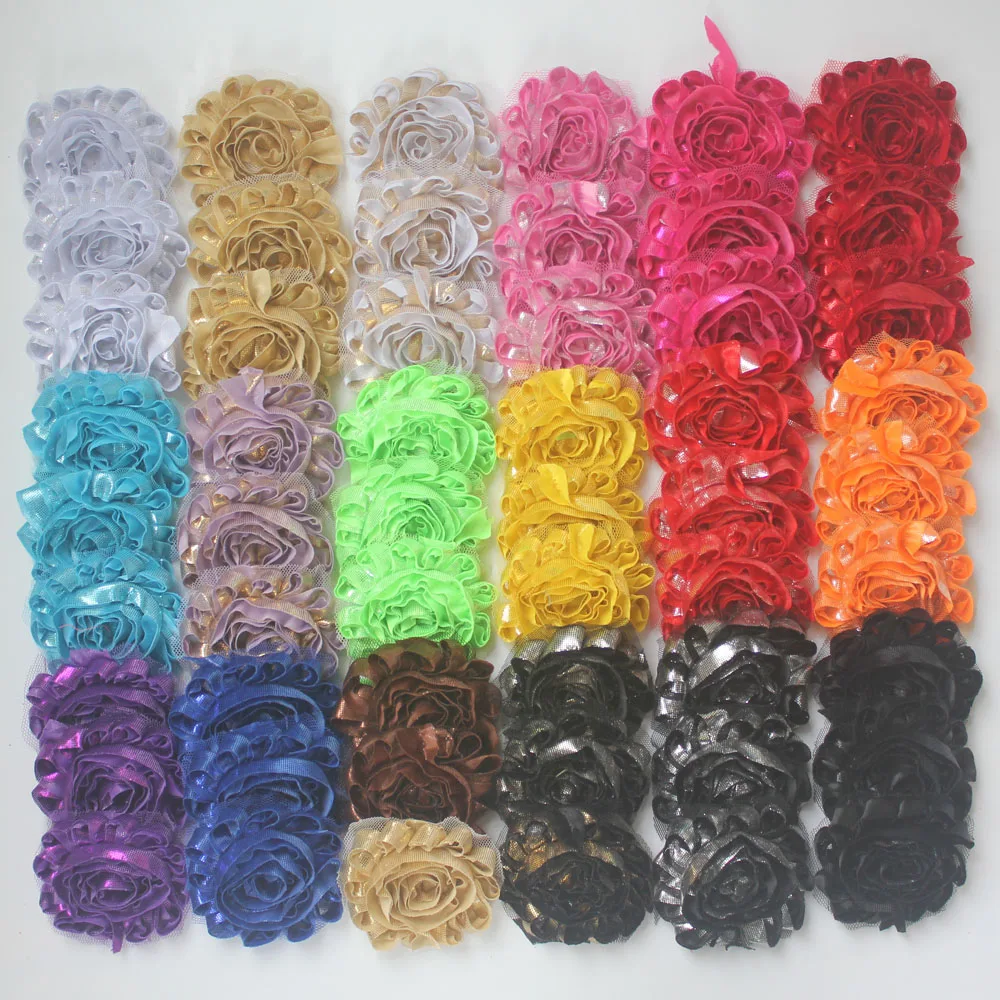 Бесплатная доставка ePacket 32y 2 5 дюйма мерцающий металлический цветок для детей