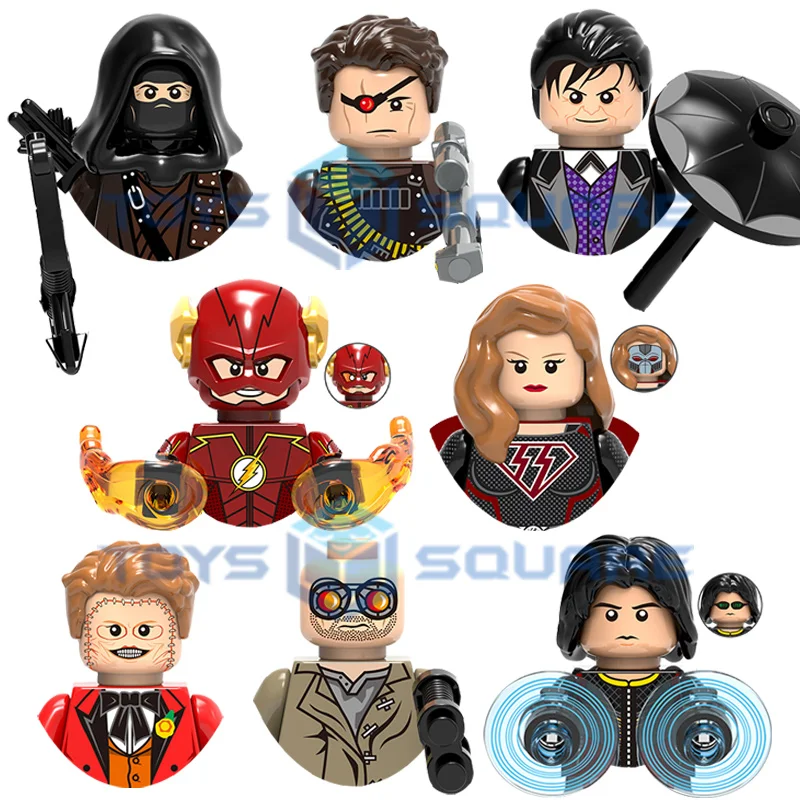 

The Penguin Flash Joker Dark Over Dead Shot Girl Archer Vibe Model Building Blocks MOC Bricks Set Gifts Toy For Children
