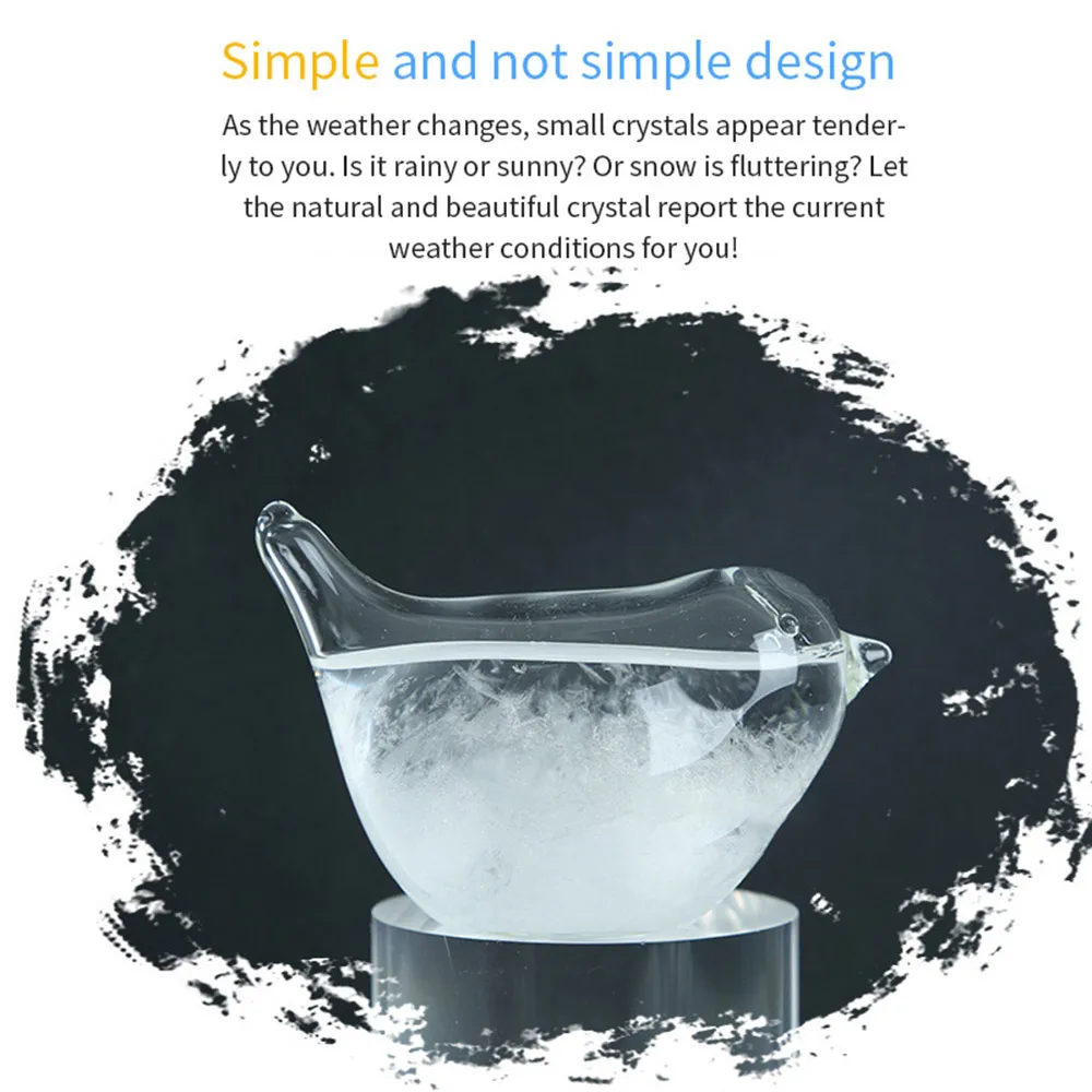 Маленькая Метеостанция для прогноза погоды с птицей жидкий барометр прогноз