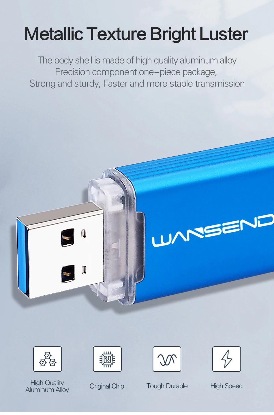 WANSENDA 2 в 1 TYPE-C USB3.0 USB флеш-накопители 256 ГБ 128 Гб 64 ГБ 32 ГБ 16 ГБ флеш-накопитель для Android/PC Внешний usb-накопитель