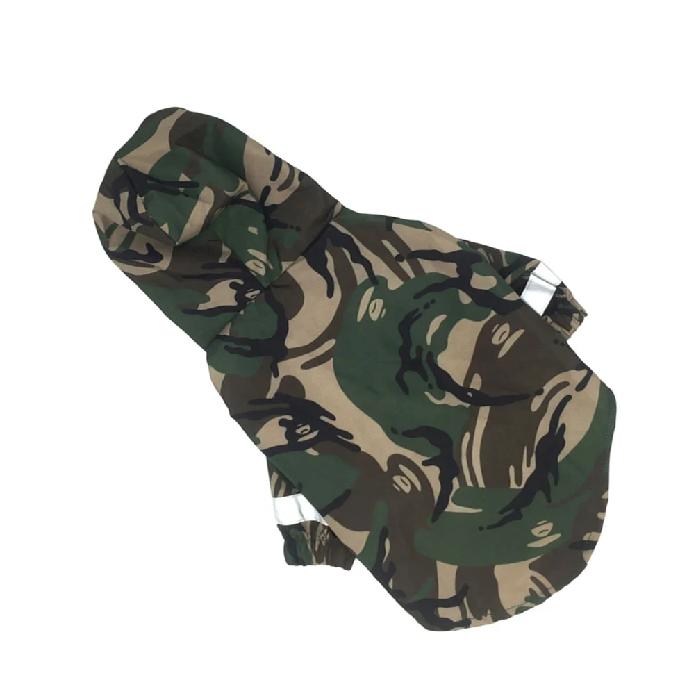 

Водонепроницаемый Камуфляжный дождевик для домашних питомцев, ветрозащищенный Фотофон для щенка собаки (зеленый камуфляж, размер)