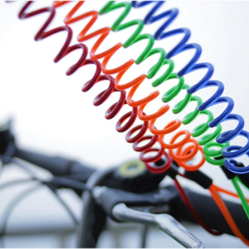 Stretch length 120cm icycle Lock Reminder Elastic Rope Anti Theft Bike Motorcycle Scooter Spring Cable Wire 4 color | Спорт и