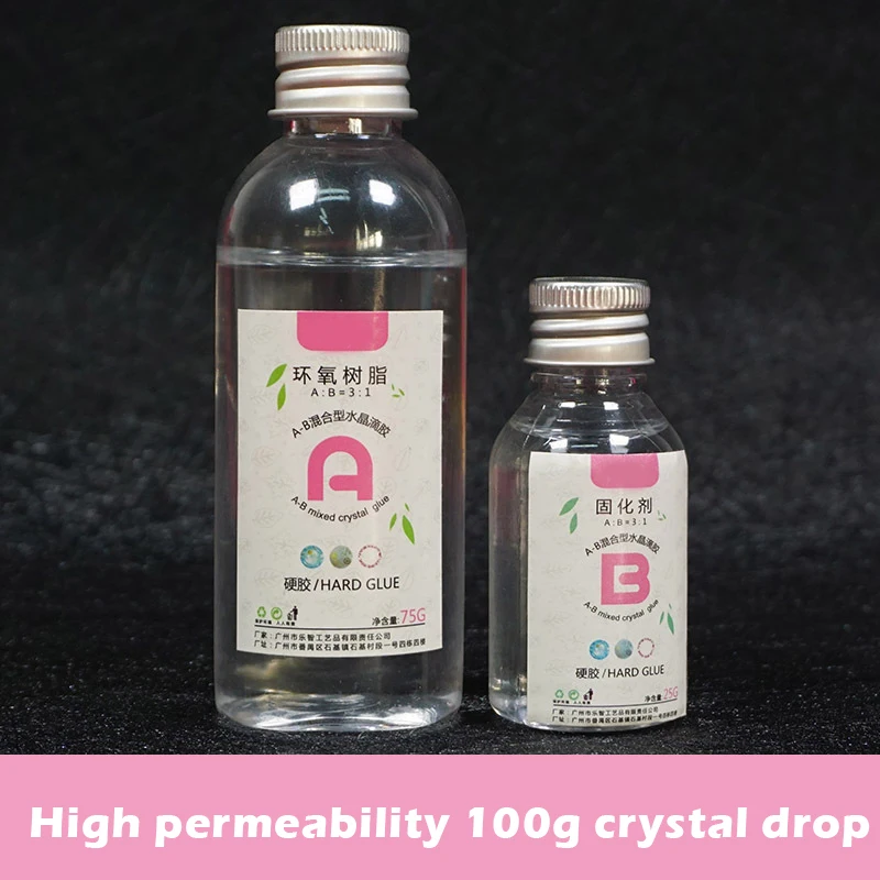 

1 Set Clear Resin Epoxy High Adhesive 3:1 AB Crystal Glue Resin DIY Jewelry Making PR Sale