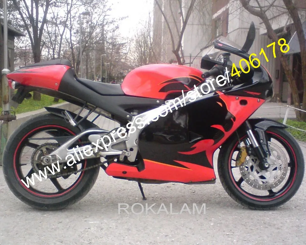 Для Aprilia RS 125 обтекатель 2001 2002 2003 2004 2005 RS125 01 02 03 04 05 черные Львиная голова в красном