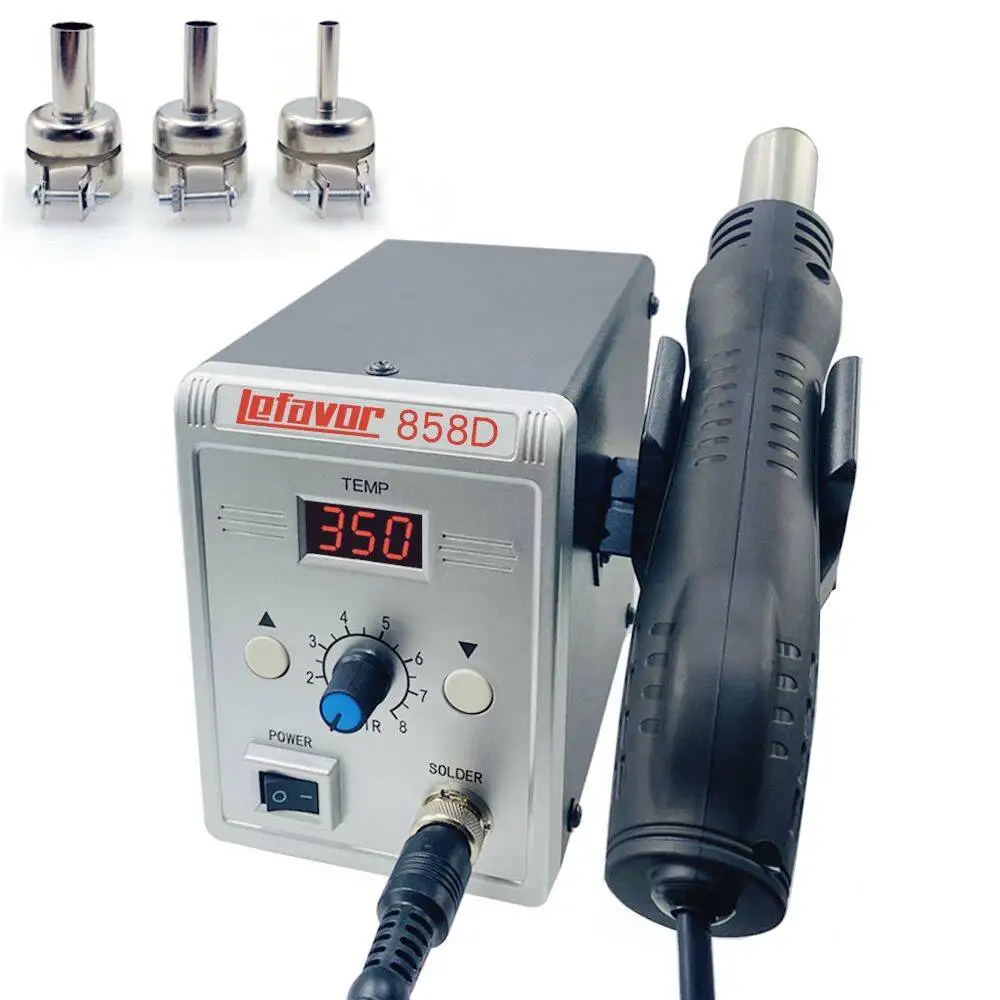 

soldering station Hot air gun 858D 8586 700W 110V 220V BGA Rework SMD SMT welding repair tool Heat gun LED Digital Solder