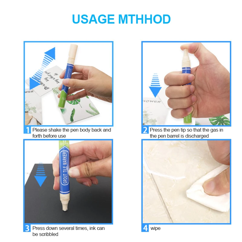 

Tile Waterproof Tile Gap Repair Pen White Tile Refill Grout Pen Mouldproof Filling Agents Wall Porcelain Bathroom Paint Cleaner