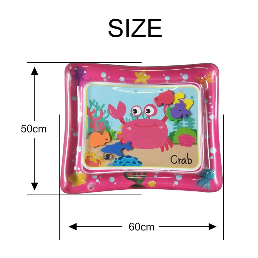 

Hot 18 Designs Baby Kids Water Play Mat Inflatable Infant Tummy Time Playmat Toddler For Baby Fun Activity Play imaginative