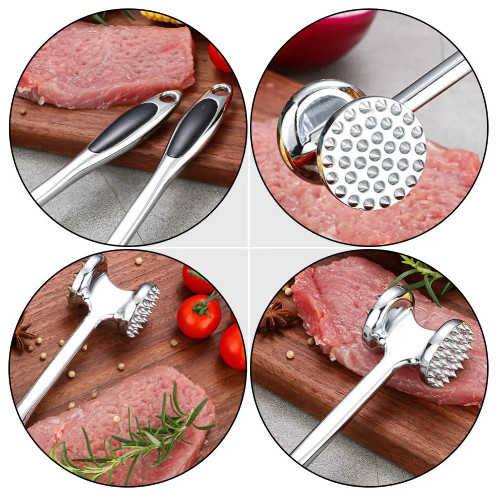 

1pc Meat Tenderizer Dual Sided Hammer Mallet Steak Beef Pounder Kitchen Tool