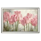 Набор для вышивки крестиком сделай сам, Набор для вышивки крестиком из хлопка и шелка, розовые тюльпаны для гостиной