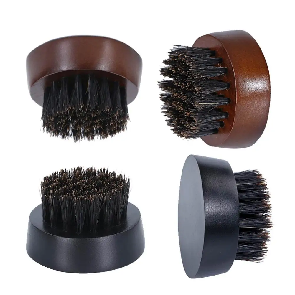 

1PC Ring Design Bristle Beard Brush Men Shaving Brush Beech Facial Clean Brush Salon Hairdresser Mustache Comb Men Hair Comb