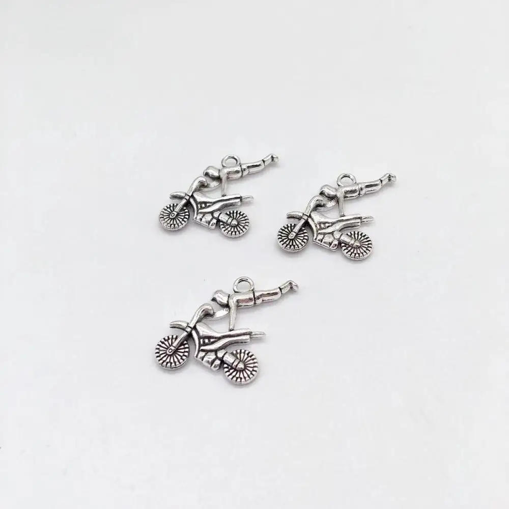 High quality 14 pcs zinc alloy sports motorcycle charms fit DIY handmade necklace earring bracelet  charms Jewelry Making