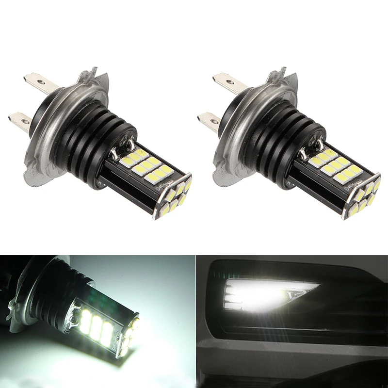 

2 шт., Автомобильные светодиодные противотуманные фары 12 В 24SMD H7 6000K