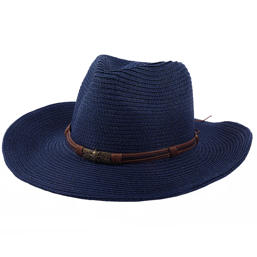 

New straw hat unisex summer outing sun leisure vacation style British beach