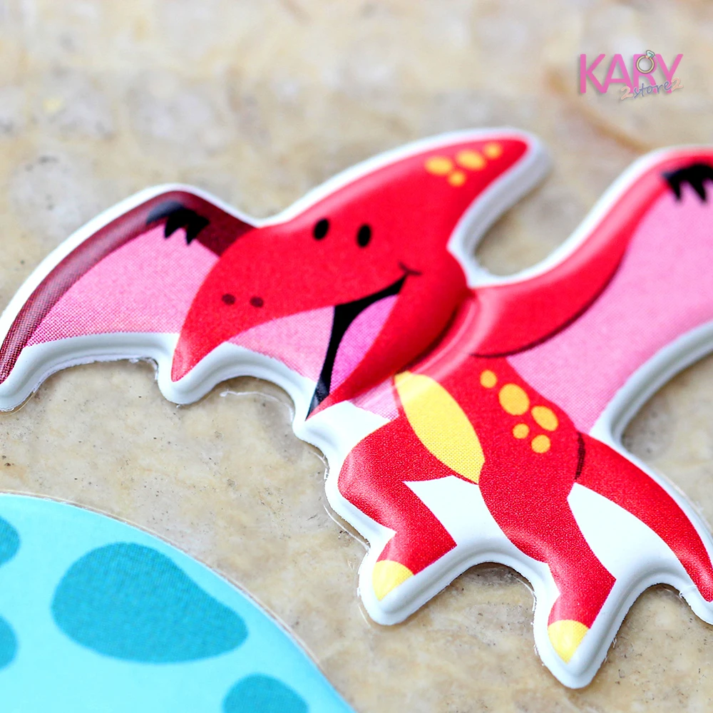 

Cute Colorful Dinosaur Cartoon Animals Bubble Stickers High Quality Scrapbooking Gift Reward Kids Toys For Children Triceratop