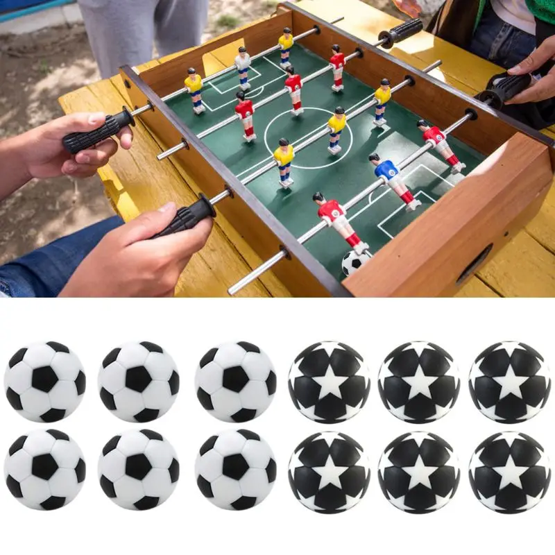 

6pcs 32mm Table Soccer Foosball Fussball Football Machine Accessories Replacements Mini Black and White Ball Kids Indoor 55KD