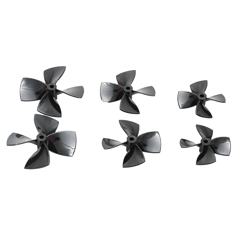 

1Pair PC 4-blade Propeller Outer Dia 60mm 70mm 80mm Aperture 5mm Paddle CW CCW Prop for RC Model Nest Boat Trawler UAV