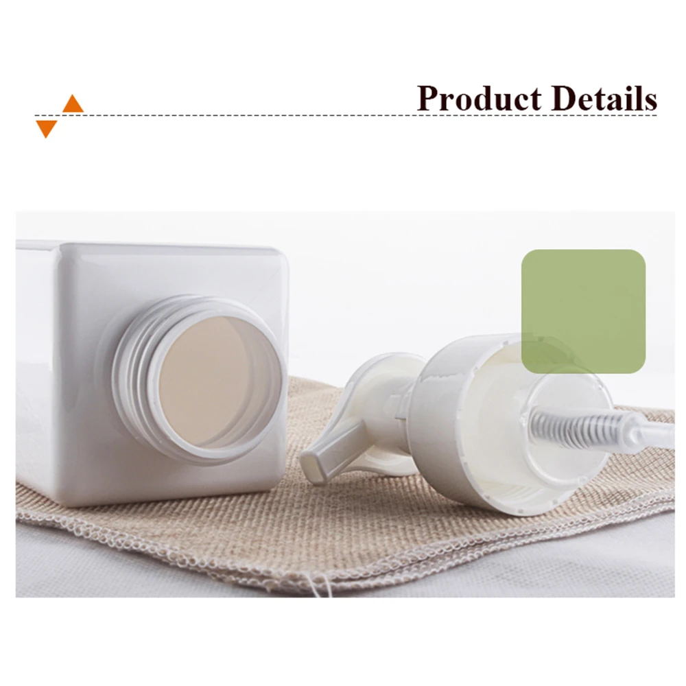 

10pcs Empty Foam Bottle Pressing Pump Mousse Bottles White Squared Shampoo Packaging Clear Cosmetic Containers Refillable 250ml