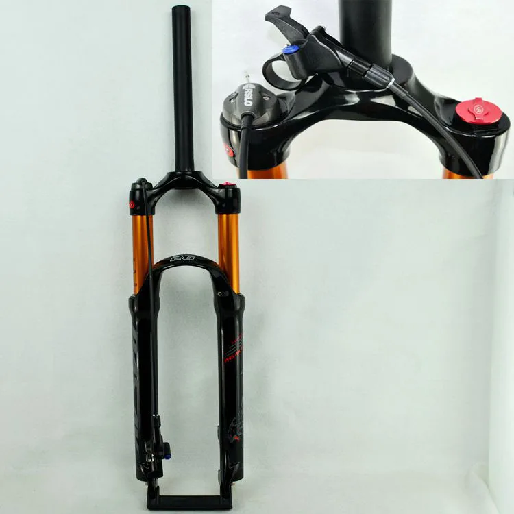 27.5RL Gloss Black Пневматическая вилка Pasak Mtb 2" 27,5" 2" Золотая трубка 1 1/8" подвесная линия для горного велосипеда с дистанционным управлением RL HL - Цвет: 27.5RL Gloss Black