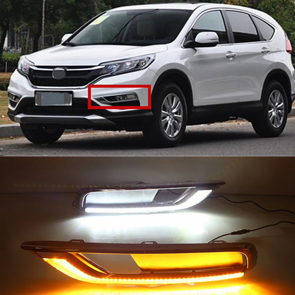 Автомобильная проблесковая 1 комплект для Хонда сrv CR V 2015 2016 DRL Дневной светильник