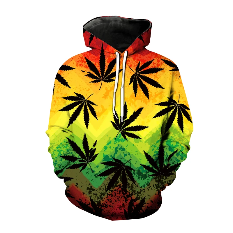 

Colorful Leaves 3D Print Hoodies Men Women Casual Fashion Hooded Sweatshirt Pullover Hip Hop Hoodie Tops Coat Men-Pullovers
