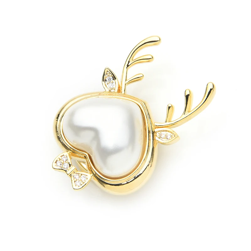 Wuli &amp baby милая голова оленя женская мужская жемчужный олень животное Офисная