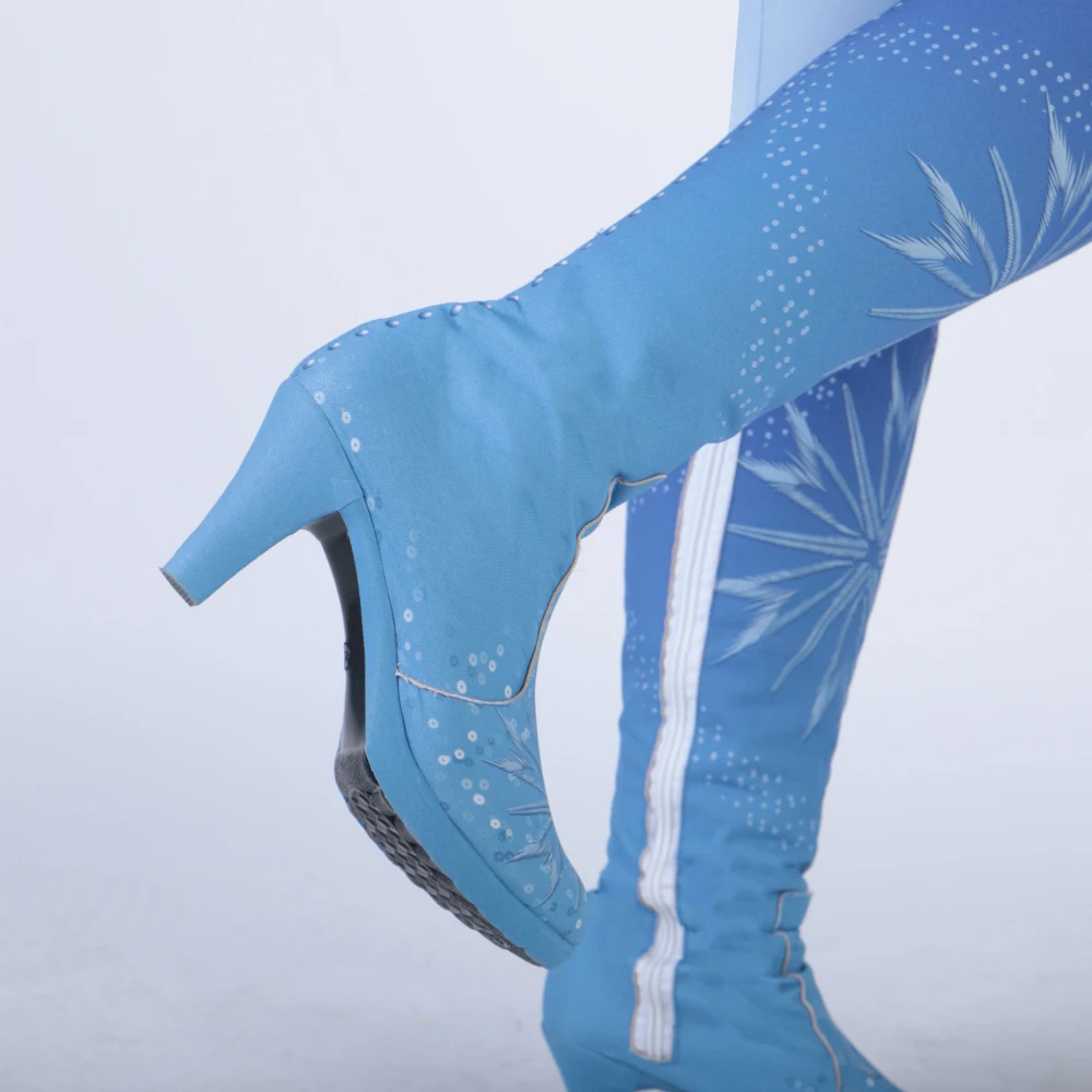 Новинка карнавальный костюм Froz 2en Снежная взрослая Эльза сапоги для Хэллоуина до