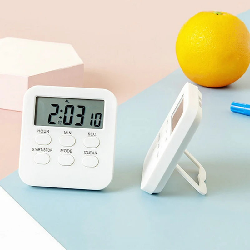 24 часовой таймер магнитный ЖК цифровой кухонный обратного отсчета Секундомер