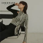 Женская дизайнерская футболка с вырезами, с длинным рукавом, в стиле пэчворк