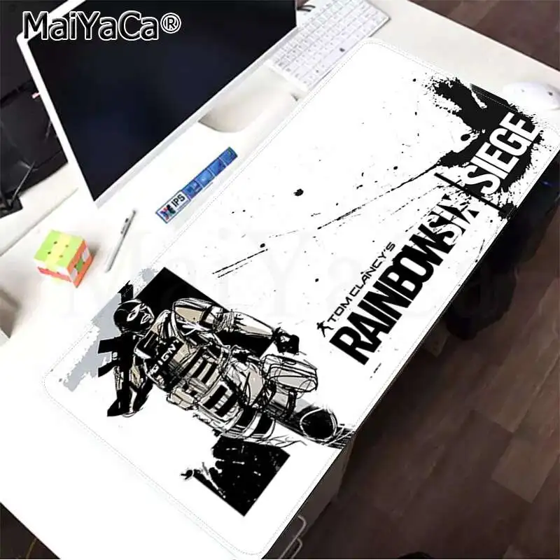 

MaiYaCa New Design Rainbow Six Siege Unique Desktop Pad Game Mousepad Free Shipping Large Mouse Pad Keyboards Mat