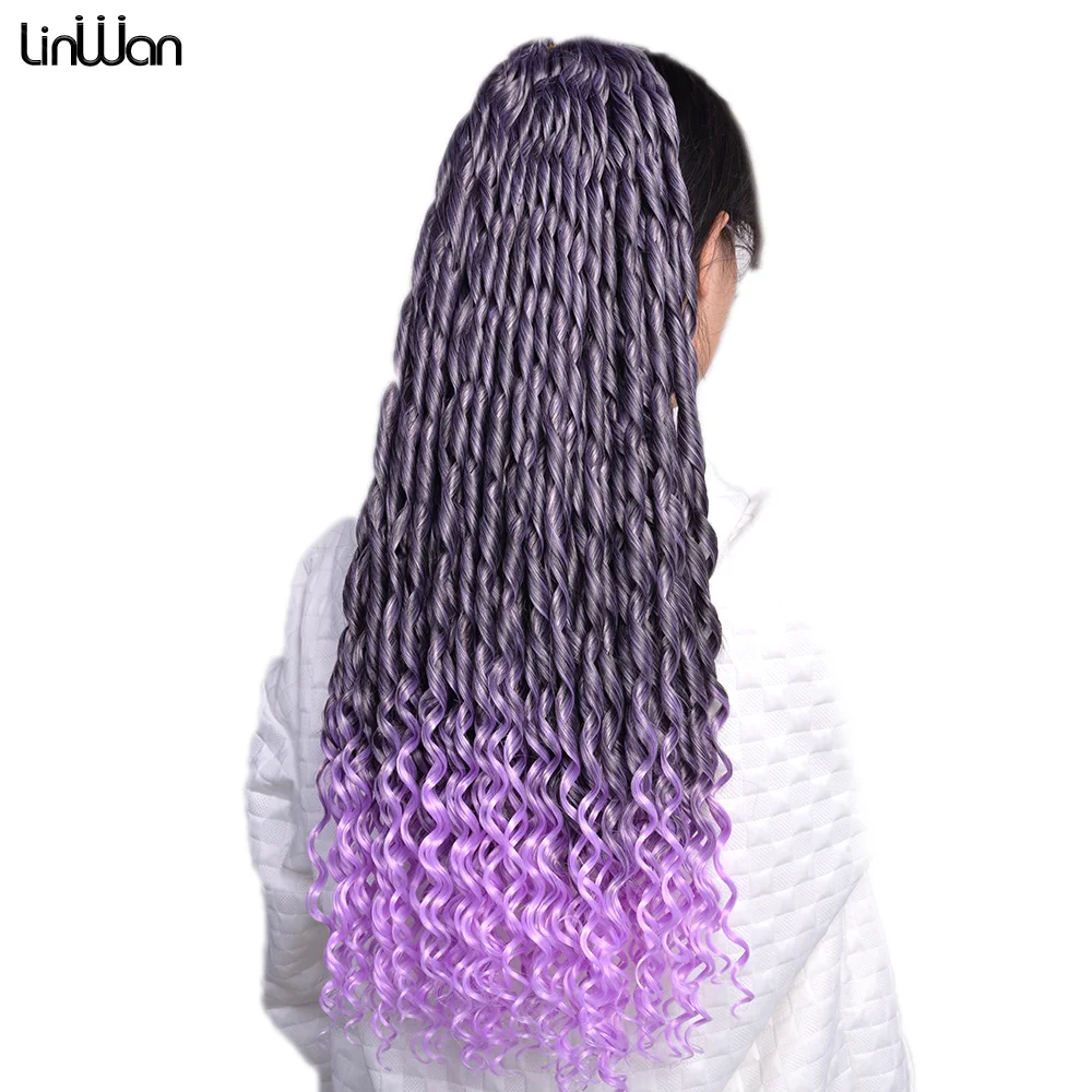 

Ombre Curly Hair French Wave Braiding Hair Synthetic Loose Water Wave Hair Crochet Braids Afro Curls For Women Pink Blonde Black