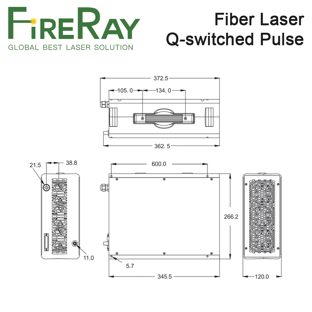 Первоклассный импульсный оптоволоконный лазерный источник FireRay MAX 20 Вт 50 1064 нм