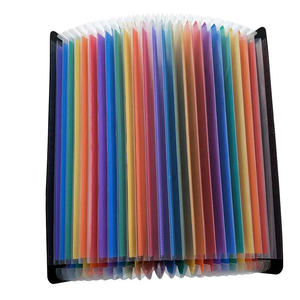 

24 Pockets Expanding File Folder A4 Paper Business File Organizer Multi-Layer Classification Expanding Folder Document Holder