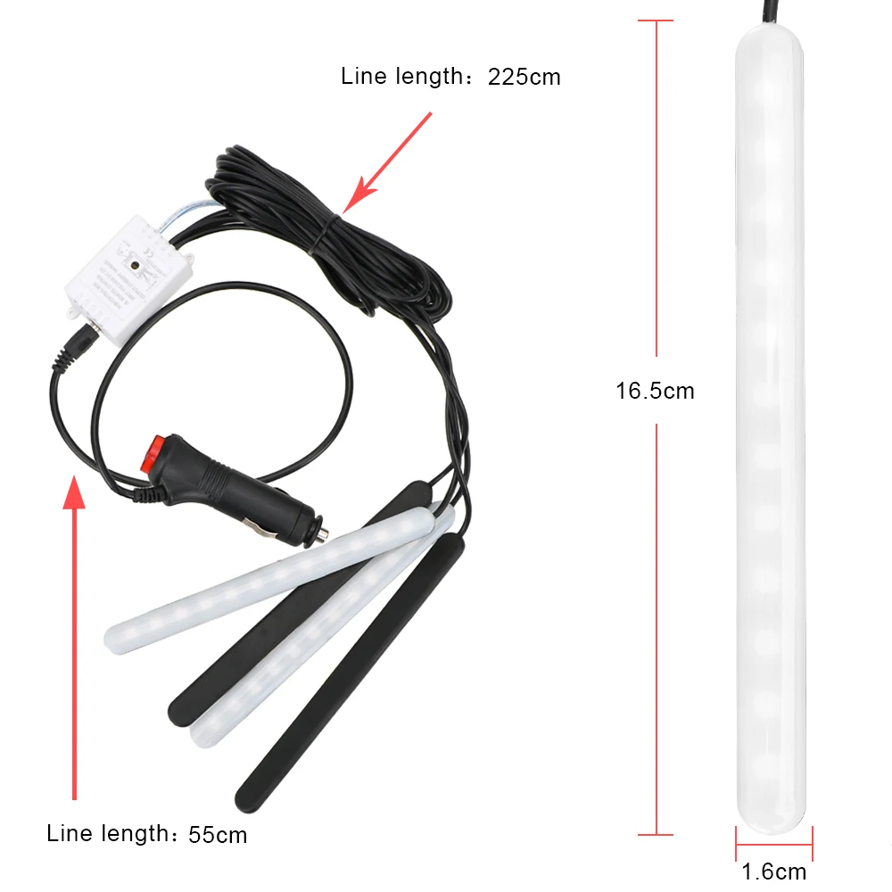FORAUTO 4 в 1 автомобиль пол RGB Светодиодные ленты светильник интерьера автомобиля с