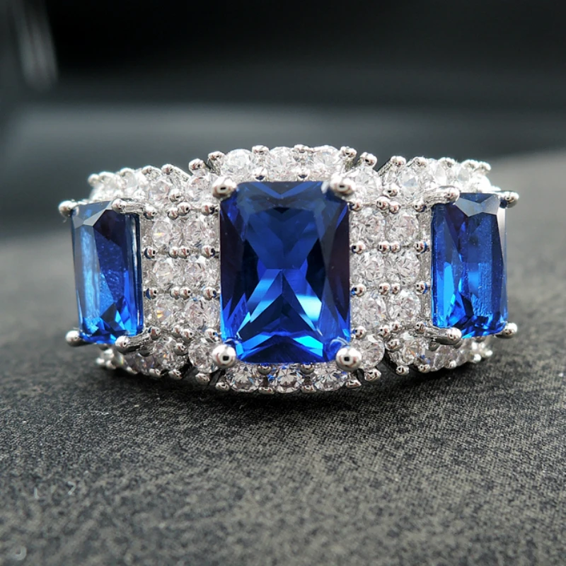 2020 Fashion Glamour For Women Rings Index Finger Sapphire Rose Red Gemstone Wedding Birthday Fine Jewelry Gifts | Украшения и