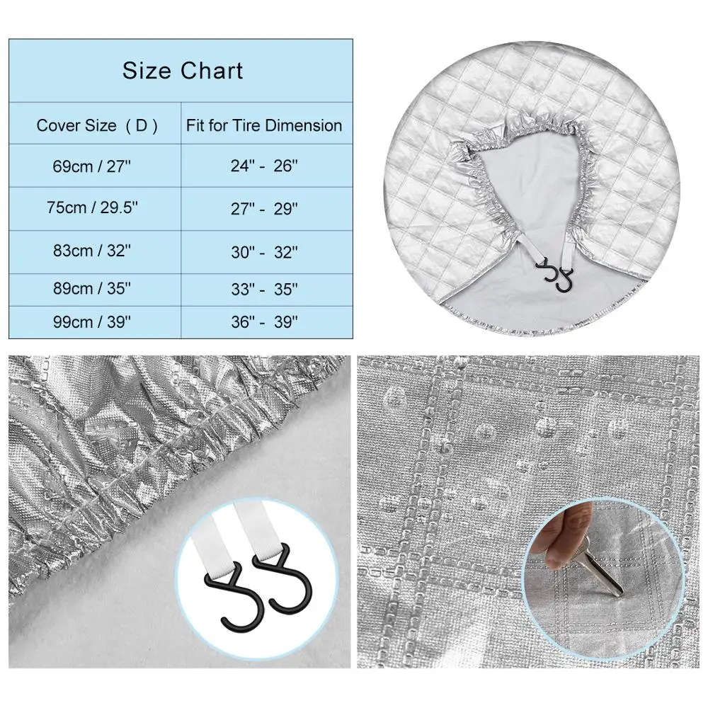 2 шт./4 шт. водонепроницаемые алюминиевые протекторы для шин 23-28 дюймов 27-29 33-35 |