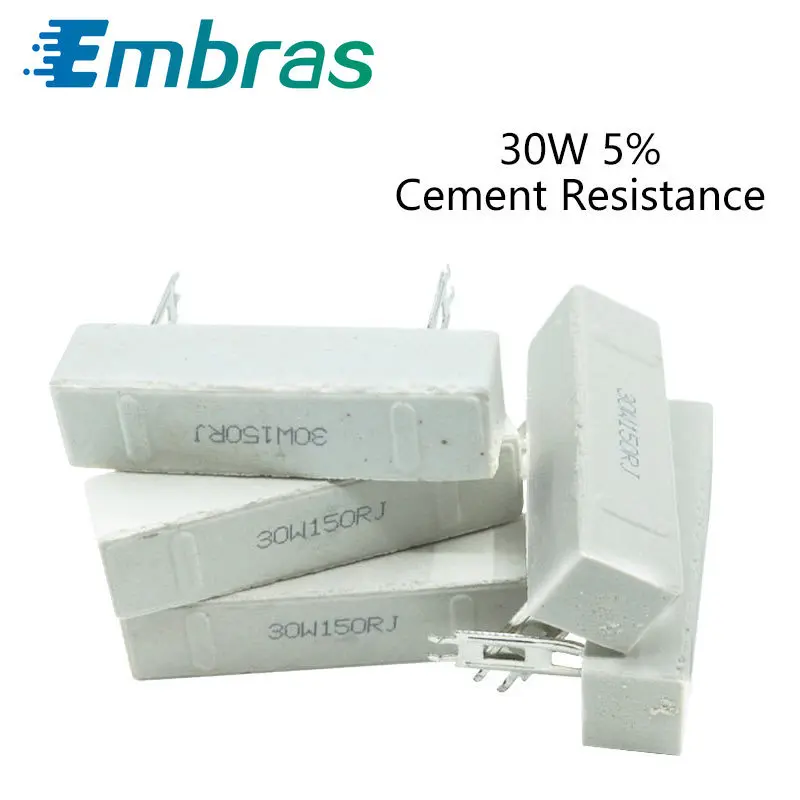 

Ceramic Cement Resistance 30W 5% 1R 2R 3R 6R 15R 20R 50R 120R 220R 300R 500R 1-500R 1K 2K Europe 1Pcs