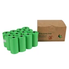 Биоразлагаемые мешочки для собак, сверхтолстые и прочные мешочки для собак, гарантированные герметичные 15 собачьих мешков в рулоне, 12 рулонов, 180 шт.